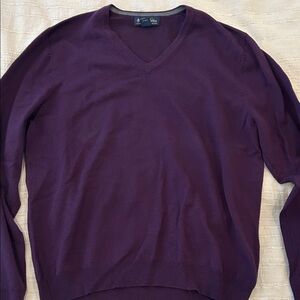 Brooks Brothers Rich Purple V-Neck Sweater